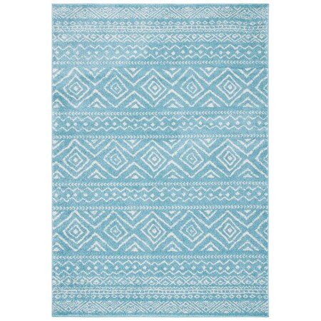 Safavieh 2 x 5 ft. Tulum Power Loomed Rectangle Area Rug Turquoise & Ivory TUL267K-25